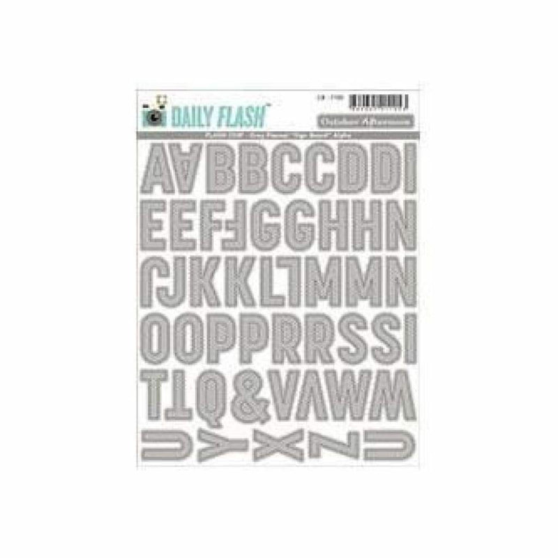 October Afternoon - Daily Flash - 6X8 Sign Board Chipboard Alphas - Grey Flannel