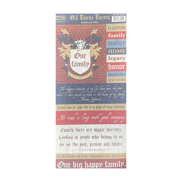 The Paper Loft 5"x12" Accessory Sheet - Old Towne Tavern - Family