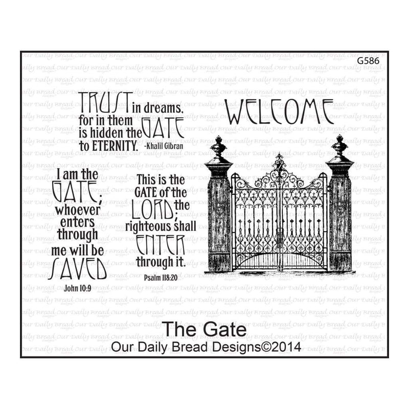 Our Daily Bread Cling Rubber Stamp Set - The Gate