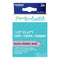 P-Touch Embellish Black Print Pattern Tape Pink & Blue Diagona