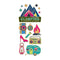 Paper House Sticky Pix Faux Enamel Stickers 8 inch X3 inch Glamping, 15 pack