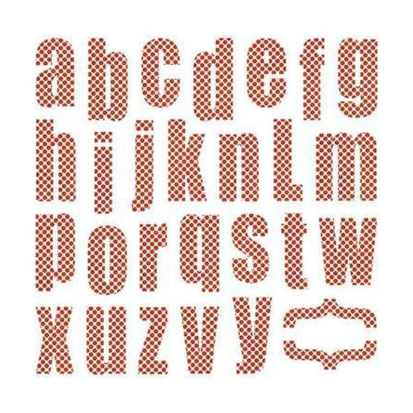 Paper Loft - Slug Bug - Red Polka Dot Die Cut Alpha