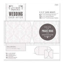 Papermania Ever After Wedding Card Wraps -  White Damask Screen Print