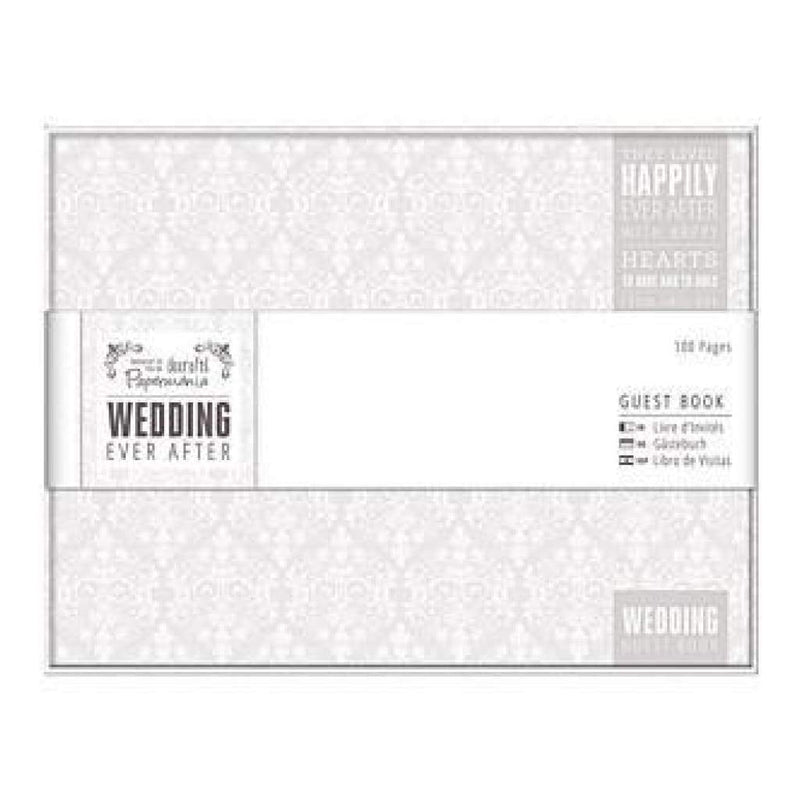 Papermania Ever After Wedding Guest Book 100 Pages Gray & White