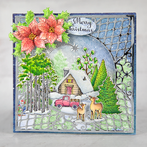 Heartfelt Creations Cling Rubber Stamp Set - Woodsy Winterscapes*