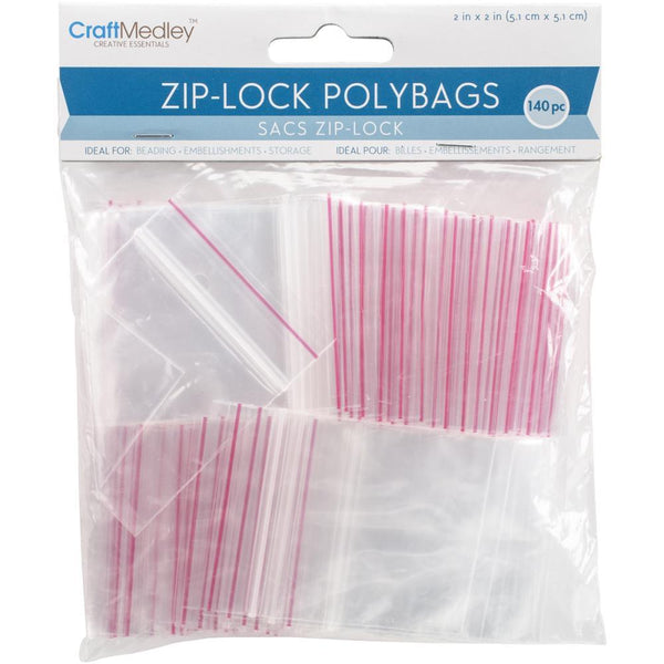 Multicraft Imports - Ziplock Polybags 50 pack - 3 inch X4 inch Clear