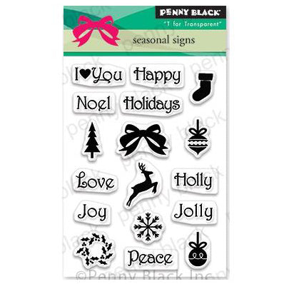 Penny Black Clear Stamps - Seasonal Sign 3 inchX4 inch