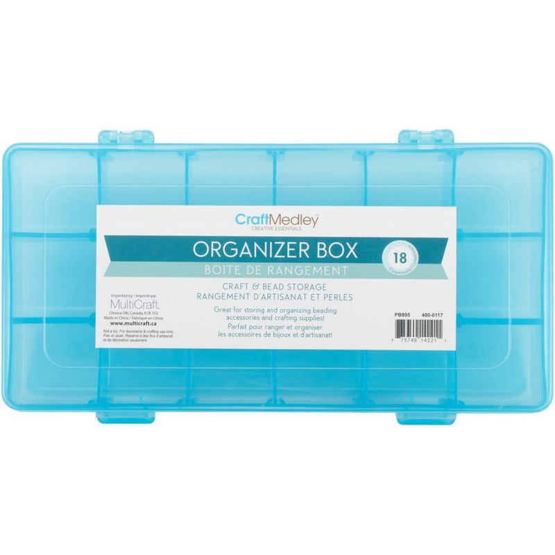 Multicraft Imports - Bead Organizer Box 8.875 inch X4.25 inch X1.375 inch