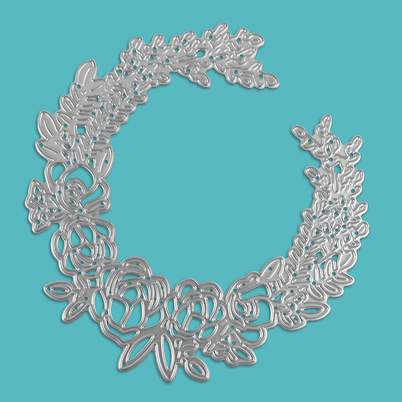 Poppy Crafts Dies - Floral Laurel Wreath