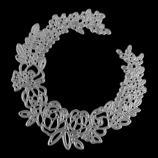 Poppy Crafts Dies - Floral Laurel Wreath