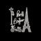 Poppy Crafts Dies - Bonjour Paris with Eiffel Tower Die Design