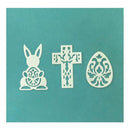 Poppy Crafts Dies - Three Easter Motifs Die Designs (including Egg, Cross & Bunny with Egg)