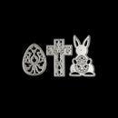 Poppy Crafts Dies - Three Easter Motifs Die Designs (including Egg, Cross & Bunny with Egg)
