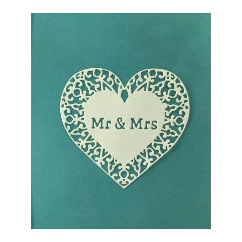 Poppy Crafts Dies - Mr & Mrs Heart Die Design