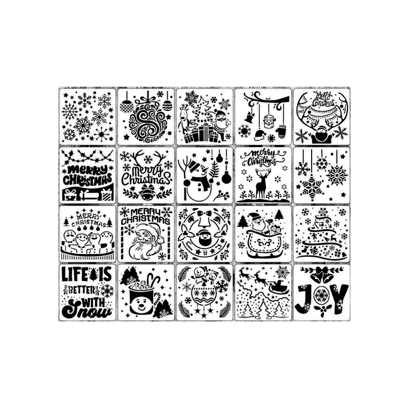 Poppy Crafts Stencil Kit 25 Christmas Collection Life Is Better W