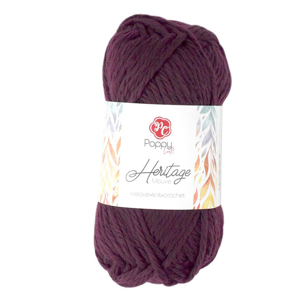 Poppy Crafts Heartfelt Heritage Yarn 142g - Mauve - 100% Acrylic