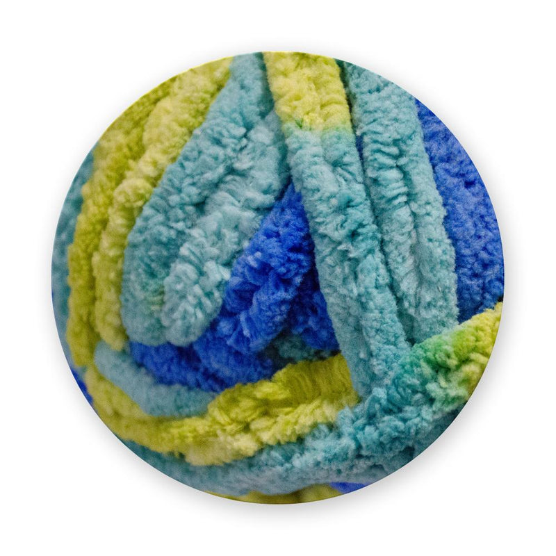 Poppy Crafts Sweet Puff Super Chunky Chenille Yarn - 16 Ply 100g - Blue Coconut