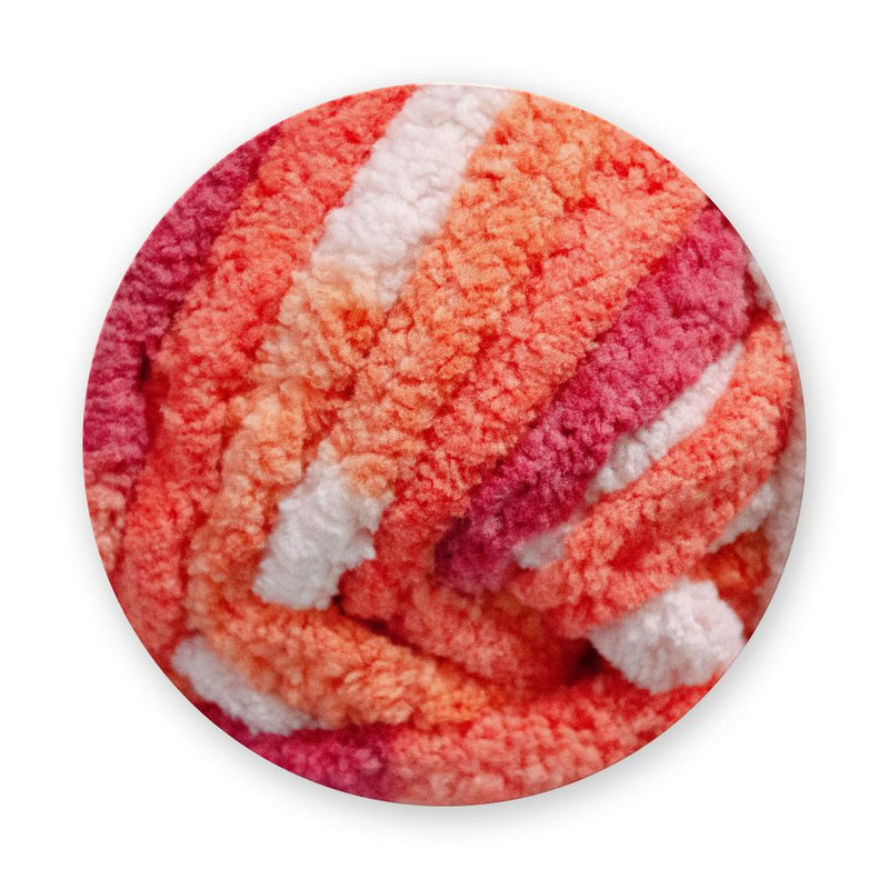 Poppy Crafts Sweet Puff Super Chunky Chenille Yarn - 16 Ply 100g - Chenille Coral