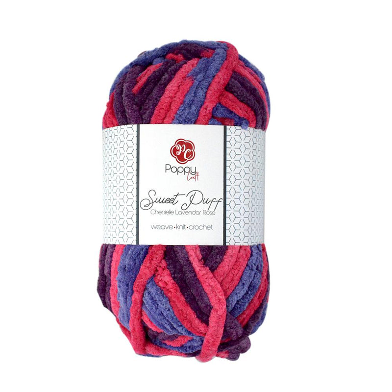 Poppy Crafts Sweet Puff Super Chunky Chenille Yarn 100g - Lavender Rose - 100% Polyester
