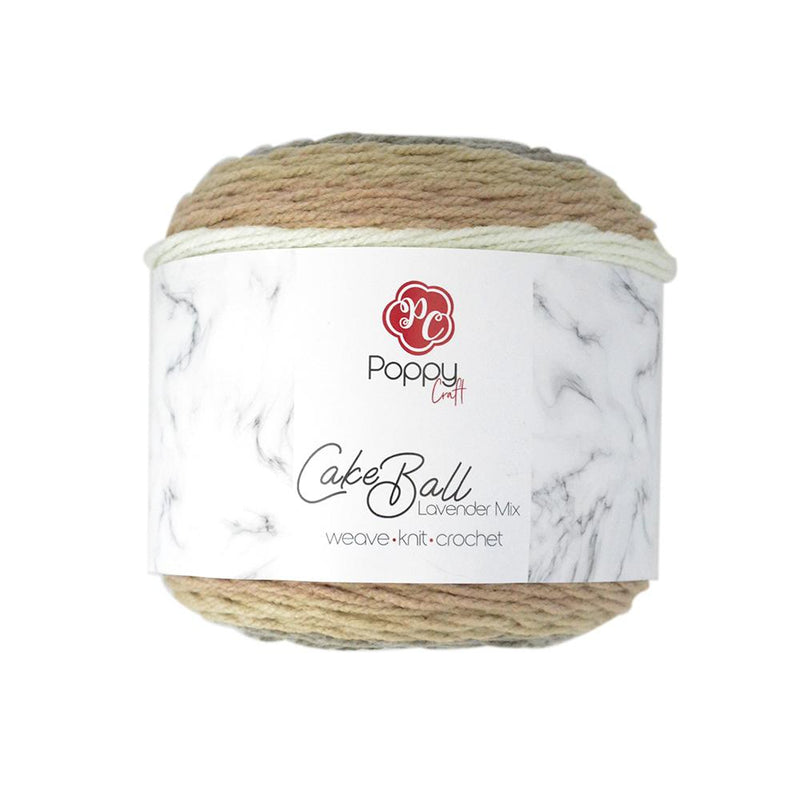 Poppy Crafts Cake Ball Yarn 200g - Fudge Truffle Mix - 100% Acrylic