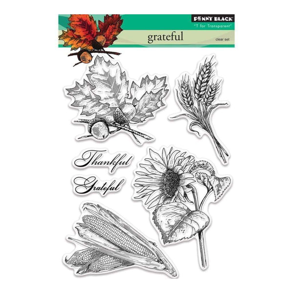 Penny Black Clear Stamps 5 inch X7 inch Grateful