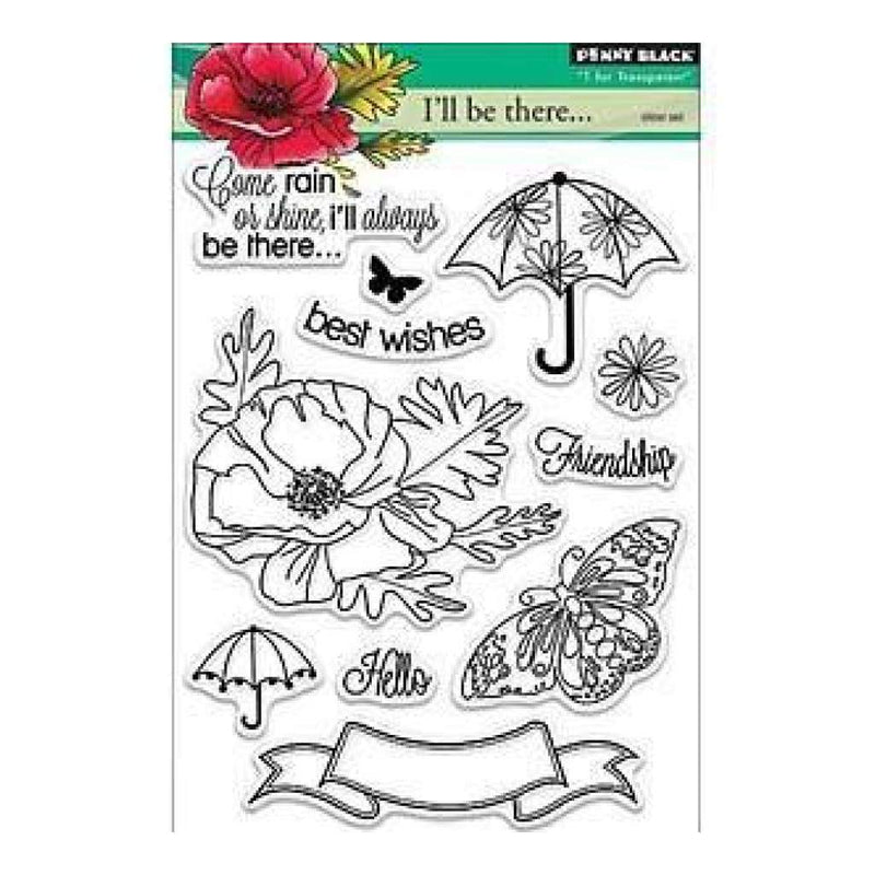 Penny Black Clear Stamps 5In.X6.5In. Sheet Come Rain Or Shine