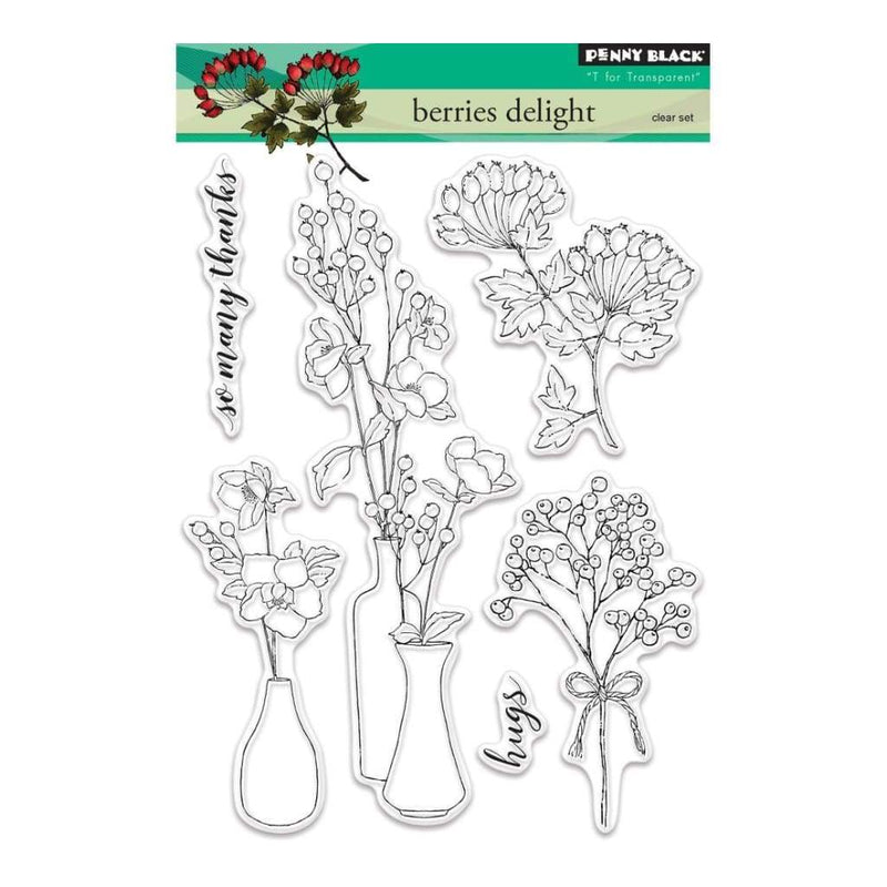 Penny Black Clear Stamps 5inch X7inch Berries Delight