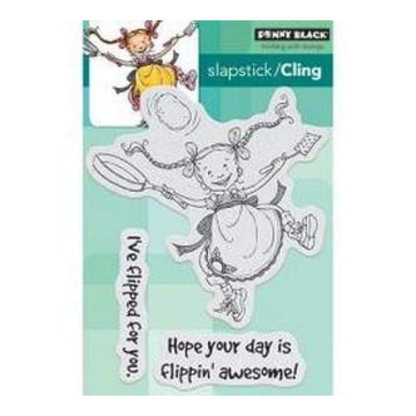 Penny Black Cling Rubber Stamp 4In.X5in. Sheet Flipping Out!