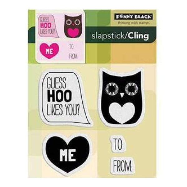 Penny Black Cling Rubber Stamp 4X5.25 Inches - Guess Hoo