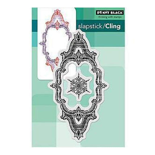 Penny Black Cling Rubber Stamp 5In.X7.5In. Sheet Crystal Frame