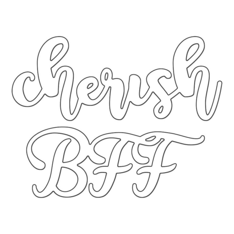 Penny Black Creative Dies - Forever Friends, 2.7X2