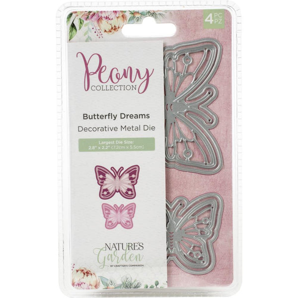 Crafter's Companion - Nature's Garden Peony Dies 4 pack - Butterfly Dreams
