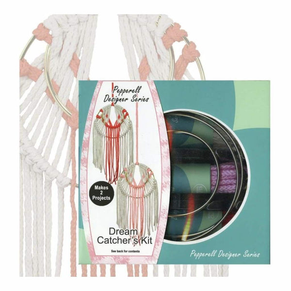 Pepperell Designer Macrame Modern Dream Catchers Kit Coral & Pink