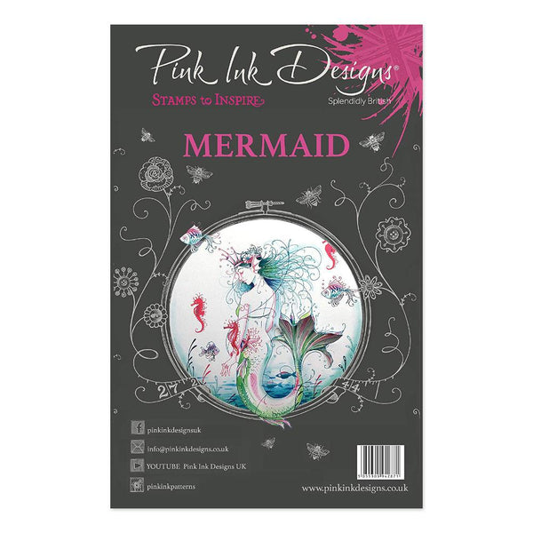 Pink Ink Designs - A5 Clear Stamp Set - Mermaid