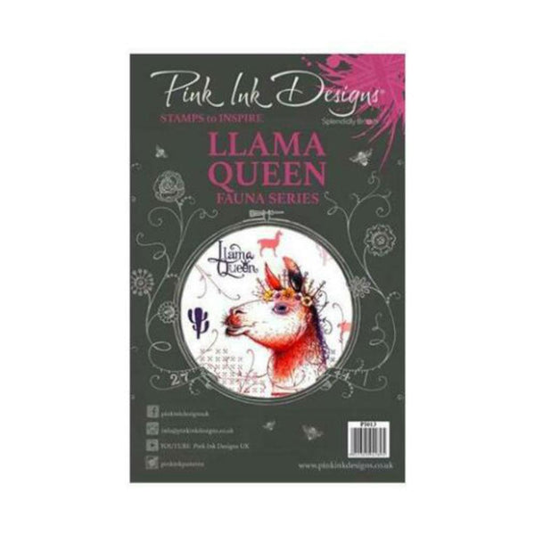 Pink Ink Designs - A5 Clear Stamp Set - Llama Queen