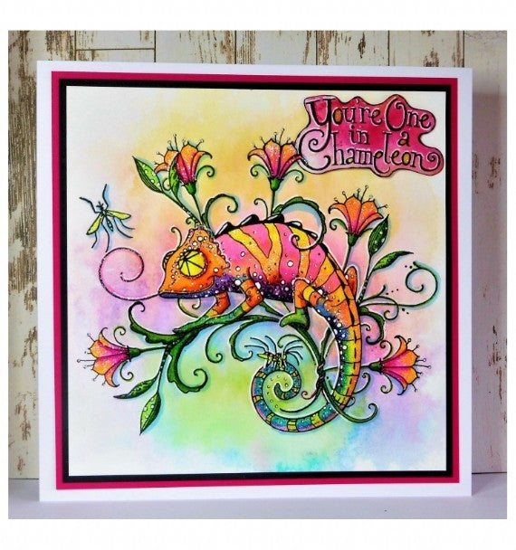 Pink Ink Designs - A5 Clear Stamp - Chameleon*