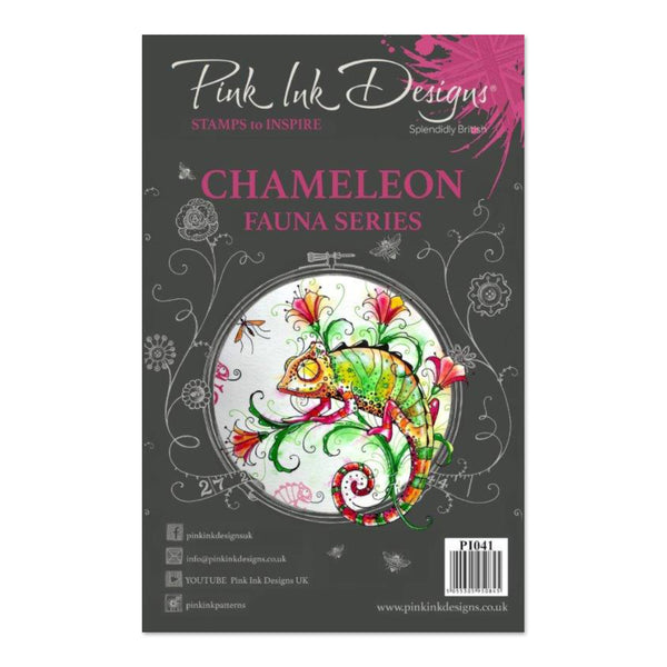 Pink Ink Designs - A5 Clear Stamp - Chameleon