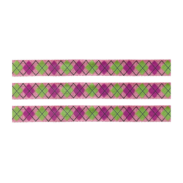 CaroLee's Creations - Ting A Ling Ribbon Spool - Pink Argyle 25 Yards