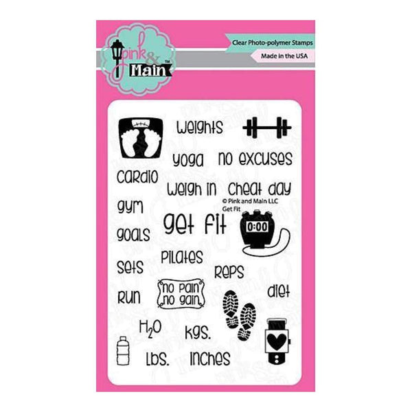 Pink & Main Clear Stamps 3Inch X4inch Get Fit