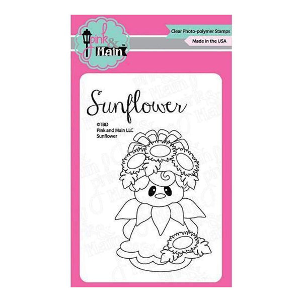 Pink & Main Clear Stamps 3Inch X4inch  Sunflower