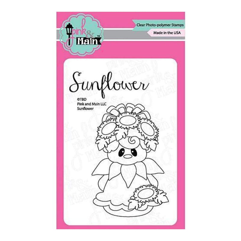 Pink & Main Clear Stamps 3Inch X4inch  Sunflower