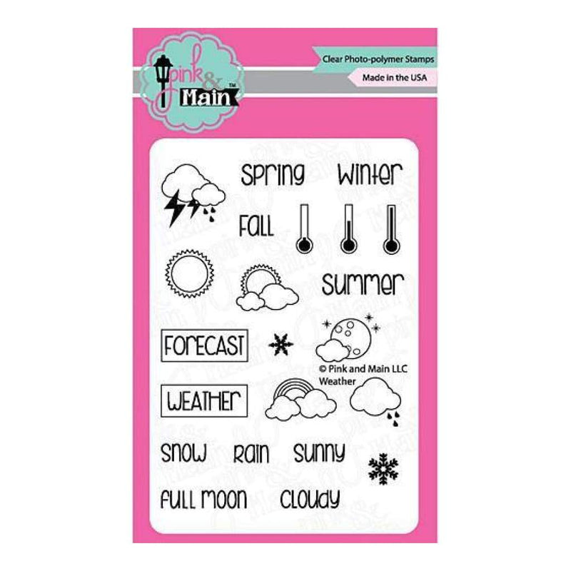 Pink & Main Clear Stamps 3Inch X4inch Weather