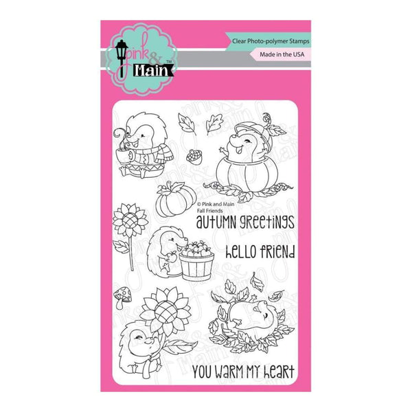 Pink & Main Clear Stamps 4 inch X6 inch Fall Friends