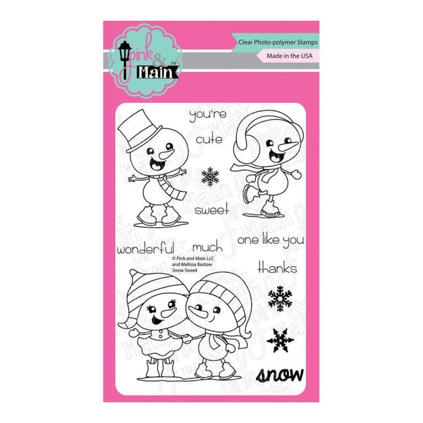 Pink & Main Clear Stamps 4 inch X6 inch Snow Sweet