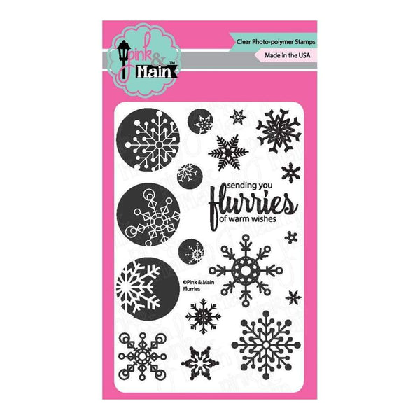 Pink & Main Clear Stamps Flurries 4 inch x6 inch