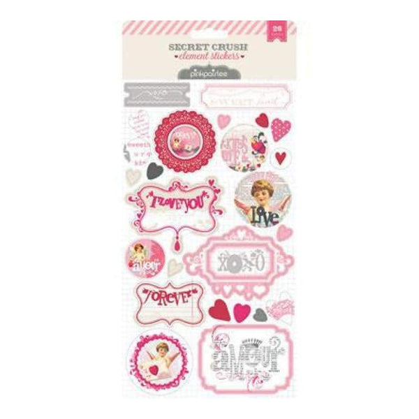 Pink Paislee - Secret Crush - Element Stickers