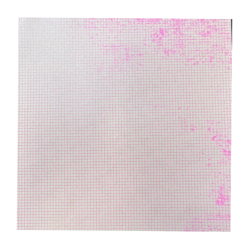 Hambly Screen Prints - 12"x12" Screen Printed Paper - Mini Graph - Pink on Kraft*