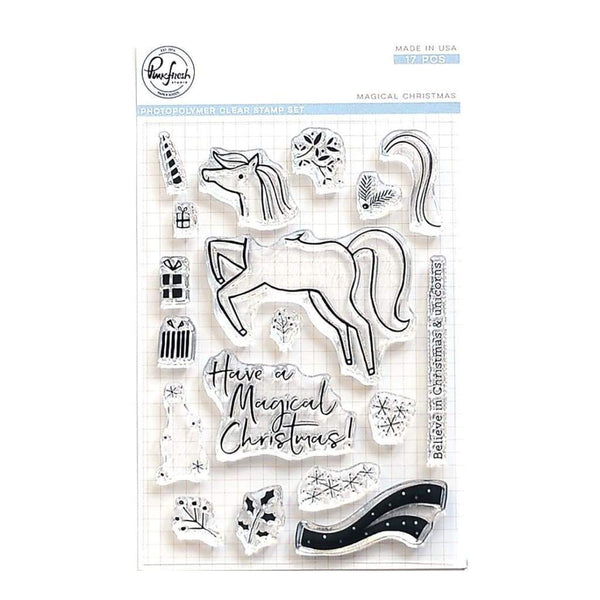 Pinkfresh Studio - Clear Stamp Set 4 inch X6 inch - Magical Christmas