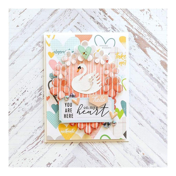 Pinkfresh Studio Die - Floral Frame With Swan*
