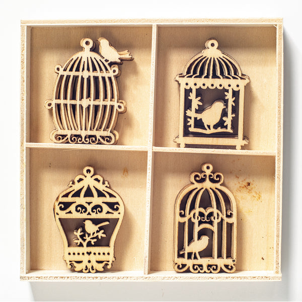 Poppy Crafts - Wooden Elements - Bird Cage